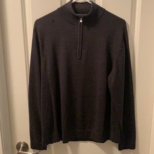 Men’s Large Dark Gray Calvin Klein 1/4 Zip Sweater